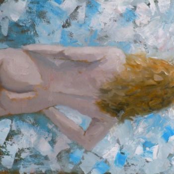Painting titled "Nude seen on back" by Bart Buijsen, Original Artwork, Acrylic