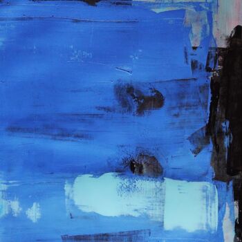 Schilderij getiteld "My world is blue" door Bart Van Zweeden, Origineel Kunstwerk, Acryl