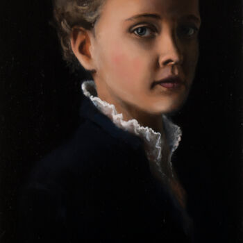Pittura intitolato "Young Girl" da Bart Van Zweeden, Opera d'arte originale, Olio