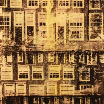 Картина под названием "Amsterdam is gettin…" - Bart Van Zweeden, Подлинное произведение искусства, Масло