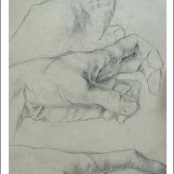 Drawing titled "Hands I" by Bartek Radziejewski, Original Artwork