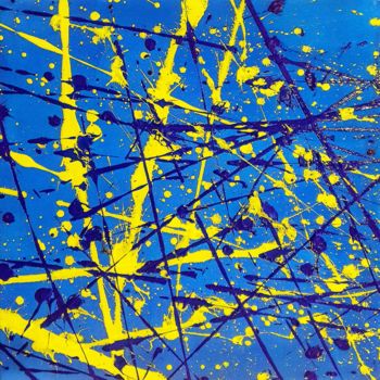 绘画 标题为“Blue sea” 由Barteu, 原创艺术品, 丙烯 安装在木板上