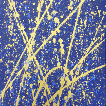 Peinture intitulée "Blue Magic" par Barteu, Œuvre d'art originale, Acrylique Monté sur Châssis en bois