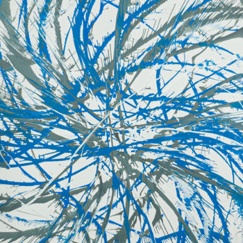 Peinture intitulée "Silver Wings" par Barteu, Œuvre d'art originale, Acrylique
