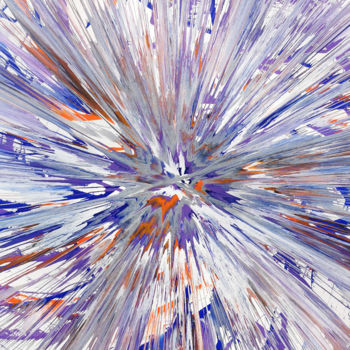 Malarstwo zatytułowany „Nebula” autorstwa Barteu, Oryginalna praca, Akryl Zamontowany na Drewniana rama noszy