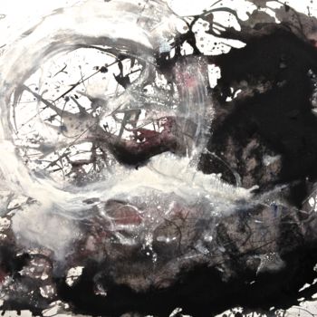 Painting titled "Nebula Mandala" by Baruj Salinas, Original Artwork, Gouache