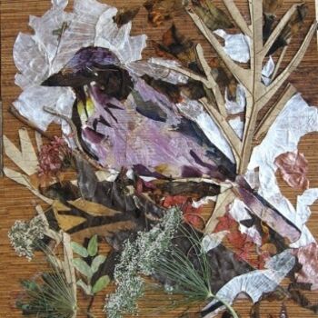 Peinture intitulée "Bird-'Scrubjoy'" par Basant Soni, Œuvre d'art originale