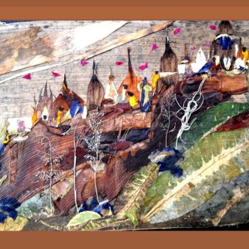 Collages titled "Place for spiritual…" by Basant Soni, Original Artwork