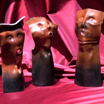 Sculptuur getiteld "trio Opera bronze" door Lionel Bascoulard, Origineel Kunstwerk