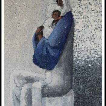 Peinture intitulée "Motherly Love - Hol…" par Basil Cooray, Œuvre d'art originale, Acrylique Monté sur Châssis en bois