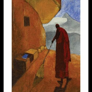 Pittura intitolato "Solitude - Cleansing" da Basil Cooray, Opera d'arte originale, Acrilico Montato su Pannello di legno
