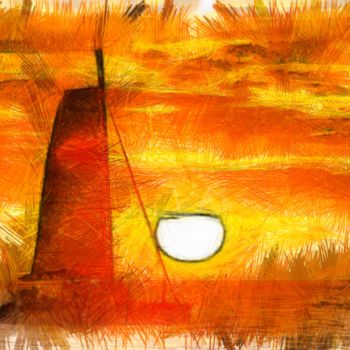 Drawing titled "windboat-pencil.jpg" by Basilo Enesto, Original Artwork