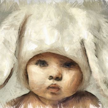 Desenho intitulada "cute-baby-pencil.jpg" por Basilo Enesto, Obras de arte originais