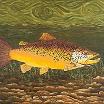 Цифровое искусство под названием "Fish Art Trout Art…" - Fine Art Prints Fish Flowers Baslee Troutman, Подлинное произведени…