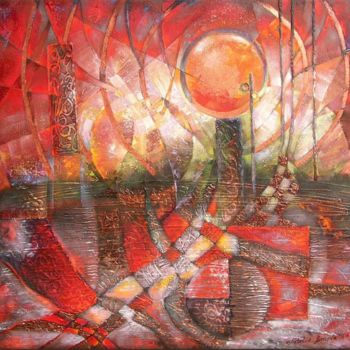 Peinture intitulée "The City of Harmony" par Natalia Basova, Œuvre d'art originale, Huile