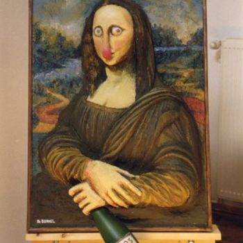 Scultura intitolato "La joconde au gros…" da Burnel Philippe, Opera d'arte originale