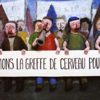 Skulptur mit dem Titel "Nous réclamons la g…" von Burnel Philippe, Original-Kunstwerk