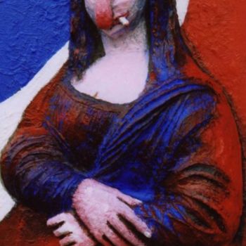 Scultura intitolato "La Joconde présiden…" da Burnel Philippe, Opera d'arte originale