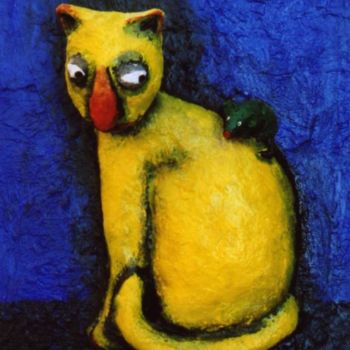 Sculpture intitulée "La souris verte." par Burnel Philippe, Œuvre d'art originale