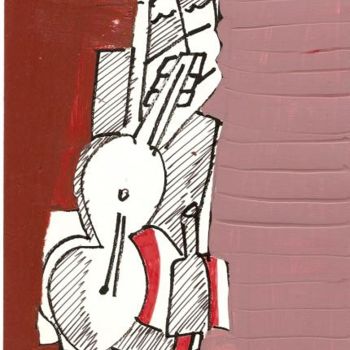 Картина под названием "cubist music" - Elliot Bassman, Подлинное произведение искусства