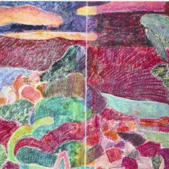 Pintura intitulada "Garden-two sheets o…" por Elliot Bassman, Obras de arte originais