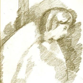 Desenho intitulada "Mother Dying of Can…" por Elliot Bassman, Obras de arte originais