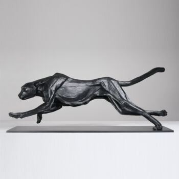 Скульптура под названием "Guépard d'Afrique" - Bastien Bonhomme, Подлинное произведение искусства, Бронза