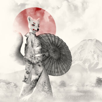 Arts numériques intitulée "Kitsune" par Bastien Boston, Œuvre d'art originale, Photo montage