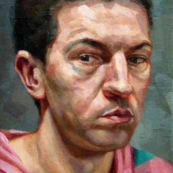 Painting titled "autoportrait" by Bastien Millan, Original Artwork, Oil