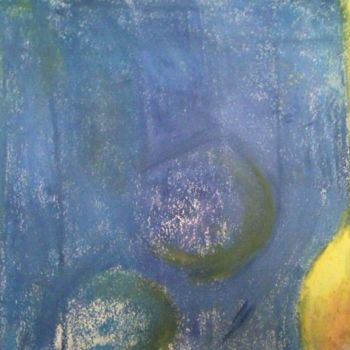 Dessin intitulée "composition bleue e…" par Frédéric Bastin, Œuvre d'art originale