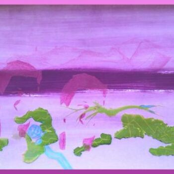 Drawing titled "The Purple Mountain" by Frédéric Bastin, Original Artwork, Other