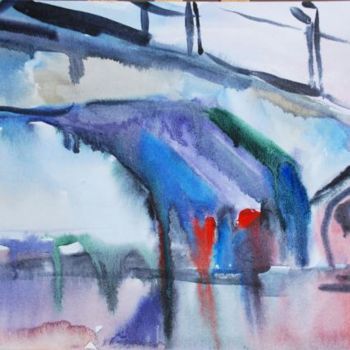 Pintura titulada "Автозаводский мост" por Aleksandr Baturin, Obra de arte original, Otro