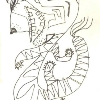 Zeichnungen mit dem Titel "Tigre" von Laurent Bavella, Original-Kunstwerk