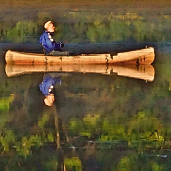 Photographie intitulée "Lake Ripple Fisherm…" par Bavosi Photoart, Œuvre d'art originale, Photographie numérique