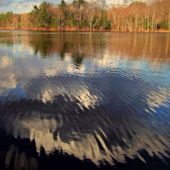 Fotografia intitolato "Silver Lake Reflect…" da Bavosi Photoart, Opera d'arte originale, Fotografia digitale