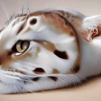 Arts numériques intitulée "Cat laying on the f…" par Baxter Paisley, Œuvre d'art originale, Travail numérique 2D