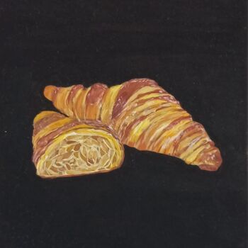 绘画 标题为“croissants” 由Bayan Mahdi, 原创艺术品, 丙烯