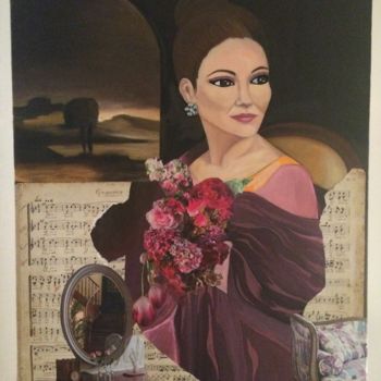 Peinture intitulée "La Calas" par Valérie Baylard, Œuvre d'art originale, Huile