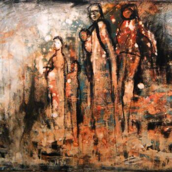 Pintura intitulada "L'EXILE" por Bayou Faiza, Obras de arte originais, Acrílico