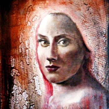 Painting titled "Femme orientale" by Faiza, Original Artwork, Acrylic
