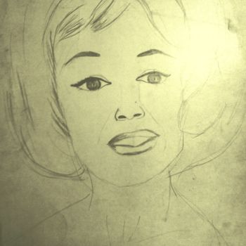 Drawing titled "Marilyn" by Rose Mélicher, Original Artwork, Pencil