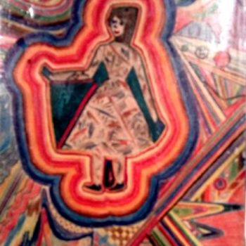 Drawing titled "Femme charabia coul…" by Rose Mélicher, Original Artwork, Marker