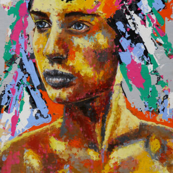 "Confusion & Face C…" başlıklı Tablo Bazévian Delacapucinière tarafından, Orijinal sanat, Petrol