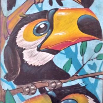 Painting titled "o tucano" by Bboy Tattoo, Original Artwork, Marker