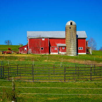 Photography titled "Farmyard: The Old C…" by Nathan Bickel, Original Artwork, Digital Photography