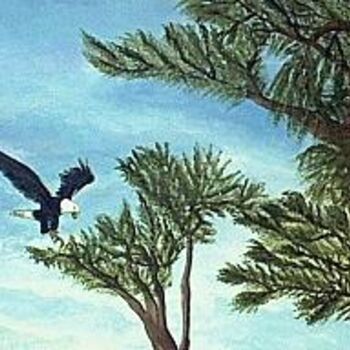 Pintura titulada "Flight of the Eagle" por B.Corey, Obra de arte original
