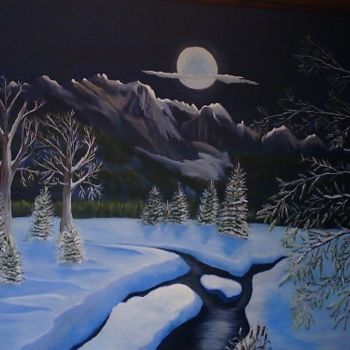 Painting titled "Moonlight Beauty" by B.Corey, Original Artwork