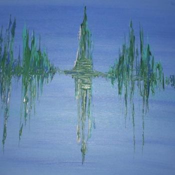 Peinture intitulée "fréquence bleue" par Bdum, Œuvre d'art originale