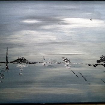 Peinture intitulée "entre ciel et mer" par Bdum, Œuvre d'art originale