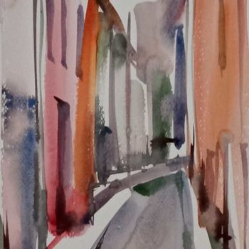 Peinture intitulée "LA RUELLE" par Bea Bouquet, Œuvre d'art originale, Aquarelle